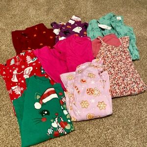 Girls Casual Seasonal Dresses (6 Dresses), 1 Shirt, 1 Pajama. Like new!